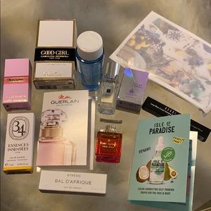 Beauty and skincare sample minis